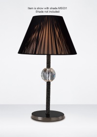 Elena Black Chrome Crystal Table Lamps Diyas Base Only Lamps